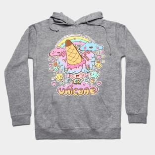 Cute unicone ice cream girl kawaii style Hoodie